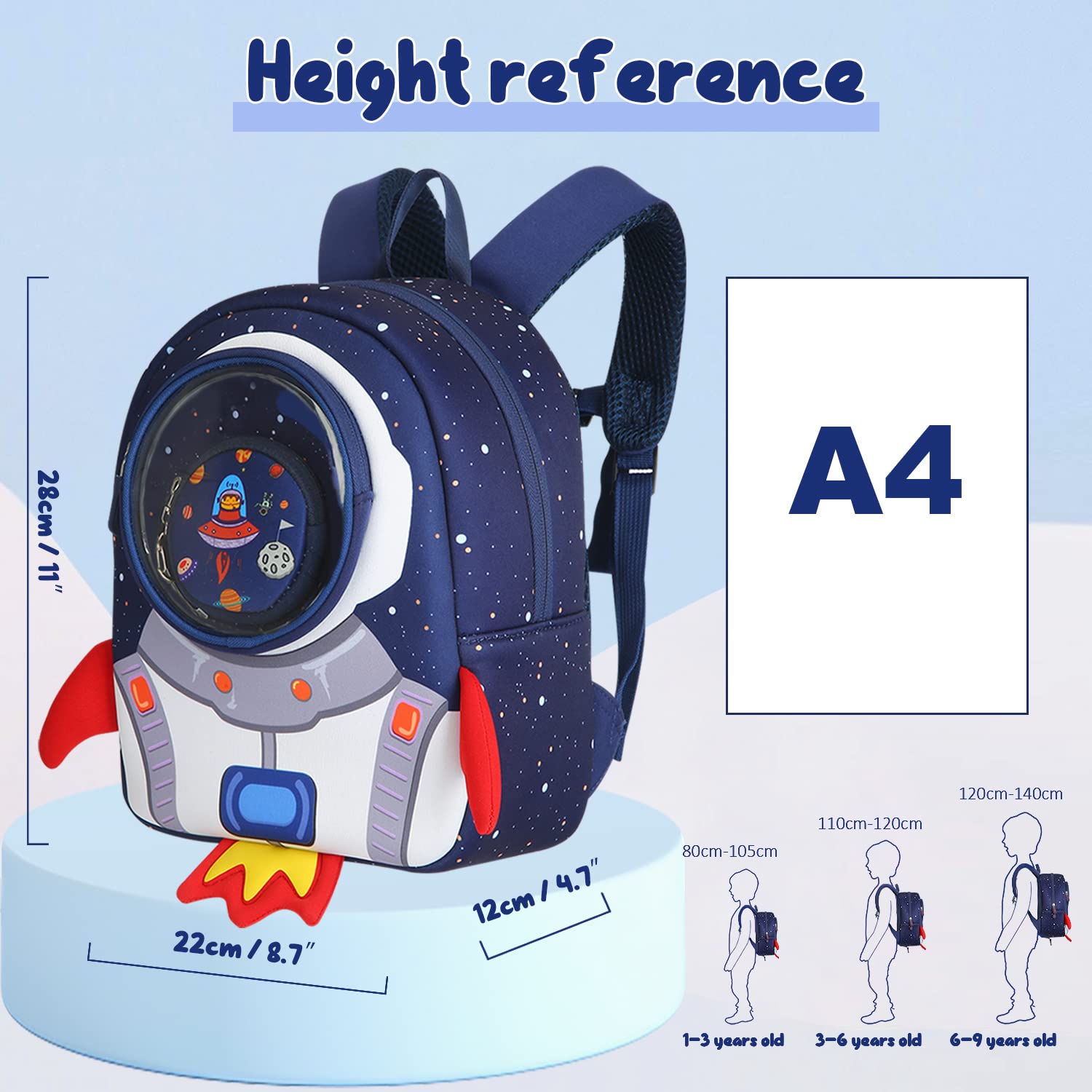 Foto 5 pulgar | Mochila Yisibo Rocket con Correa de 3 A 6 Años - Venta Internacional