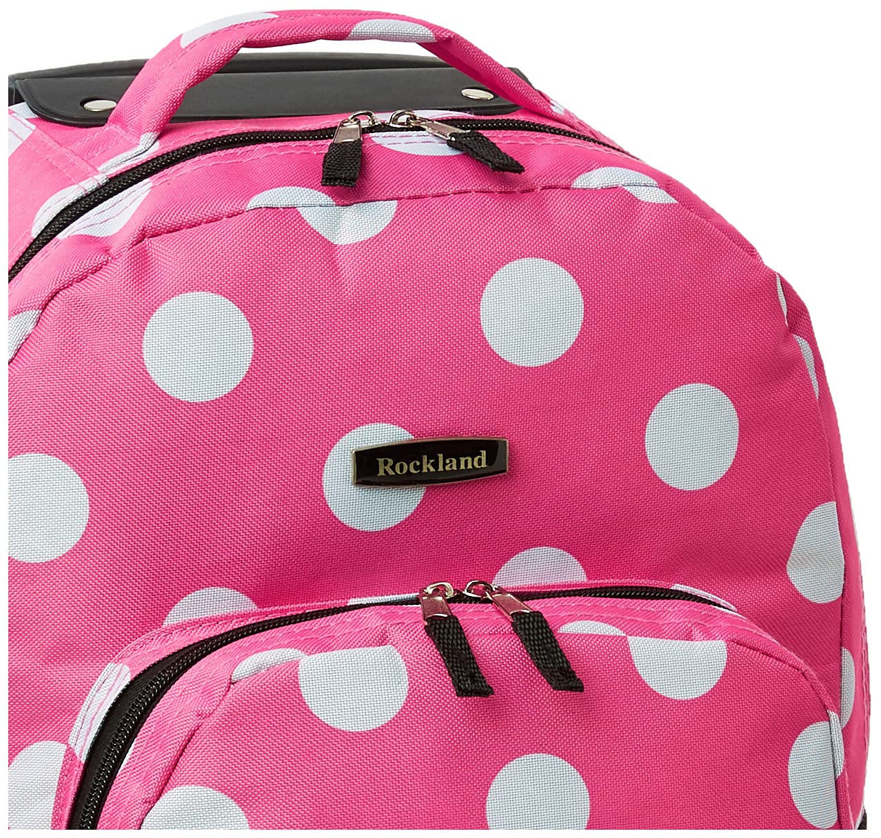 Foto 5 pulgar | Mochila Rodante Rockland Pink Dots de 43 cm con Doble Asa - Venta Internacional