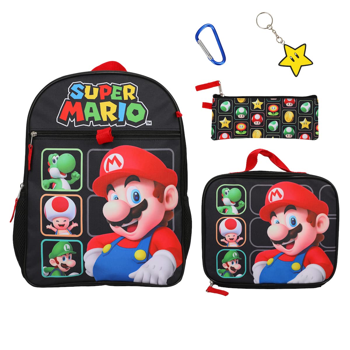 Foto 2 pulgar | Set de Mochilas Bioworld Super Mario Bros Character Grid - Venta Internacional