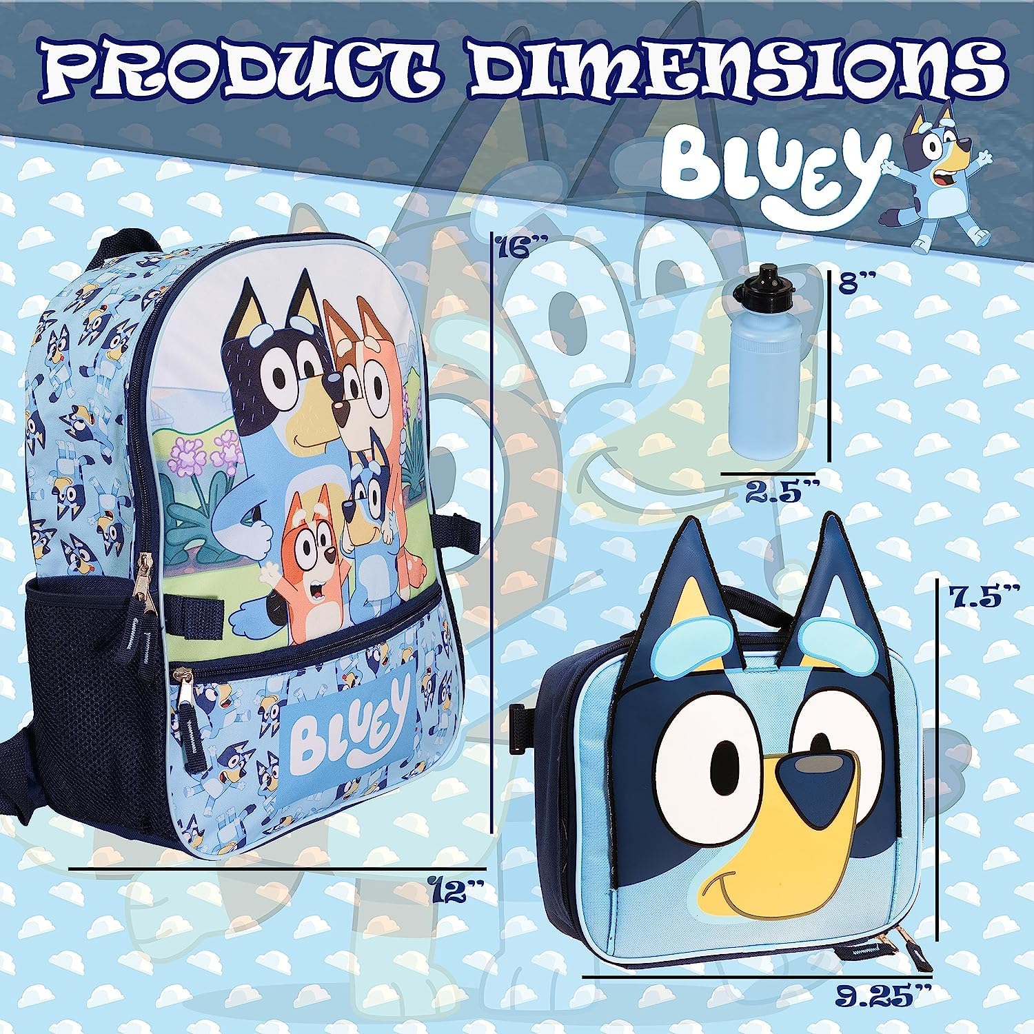 Foto 6 | Set de Mochilas Ai Accessory Innovations Bluey de 4 Piezas para Niños - Venta Internacional