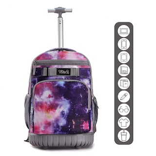 Foto 3 | Mochila con Ruedas Tilami Galaxy Púrpura de 19 Pulgadas con Bolsa de Almuerzo - Venta Internacional