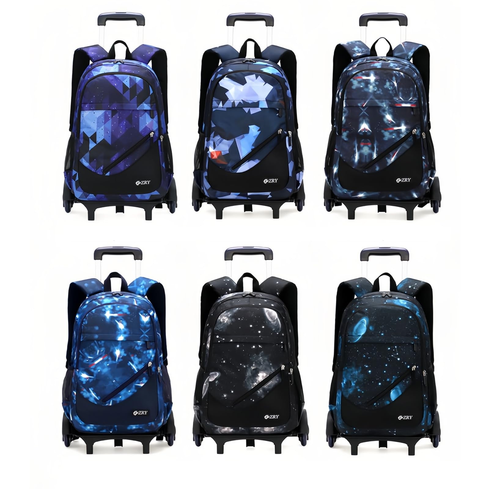 Foto 8 pulgar | Set de Mochilas con Ruedas Bansusu Black Galaxy - Venta Internacional