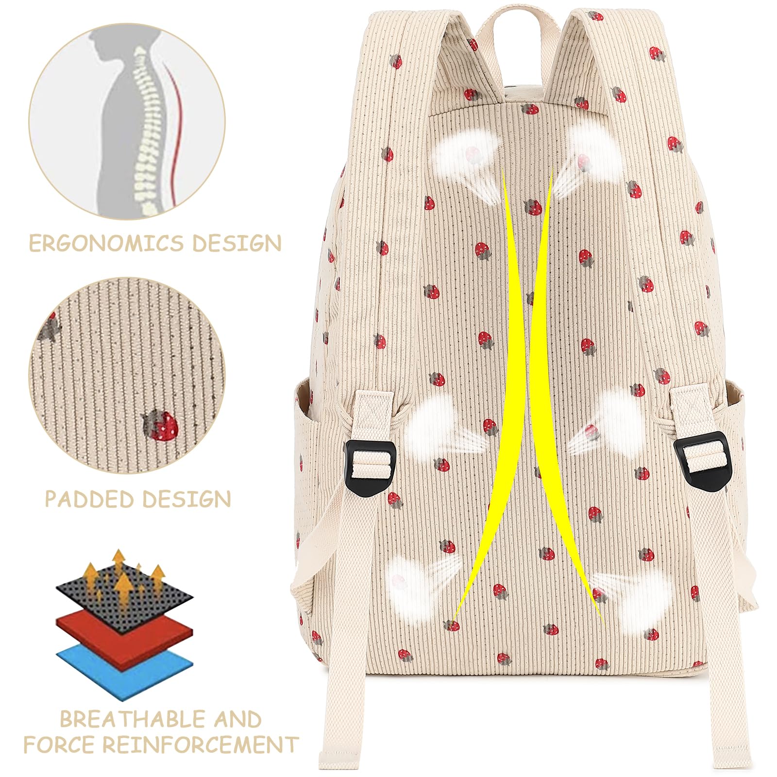 Foto 6 pulgar | Mochila Bluboon School color Fresa - Venta Internacional