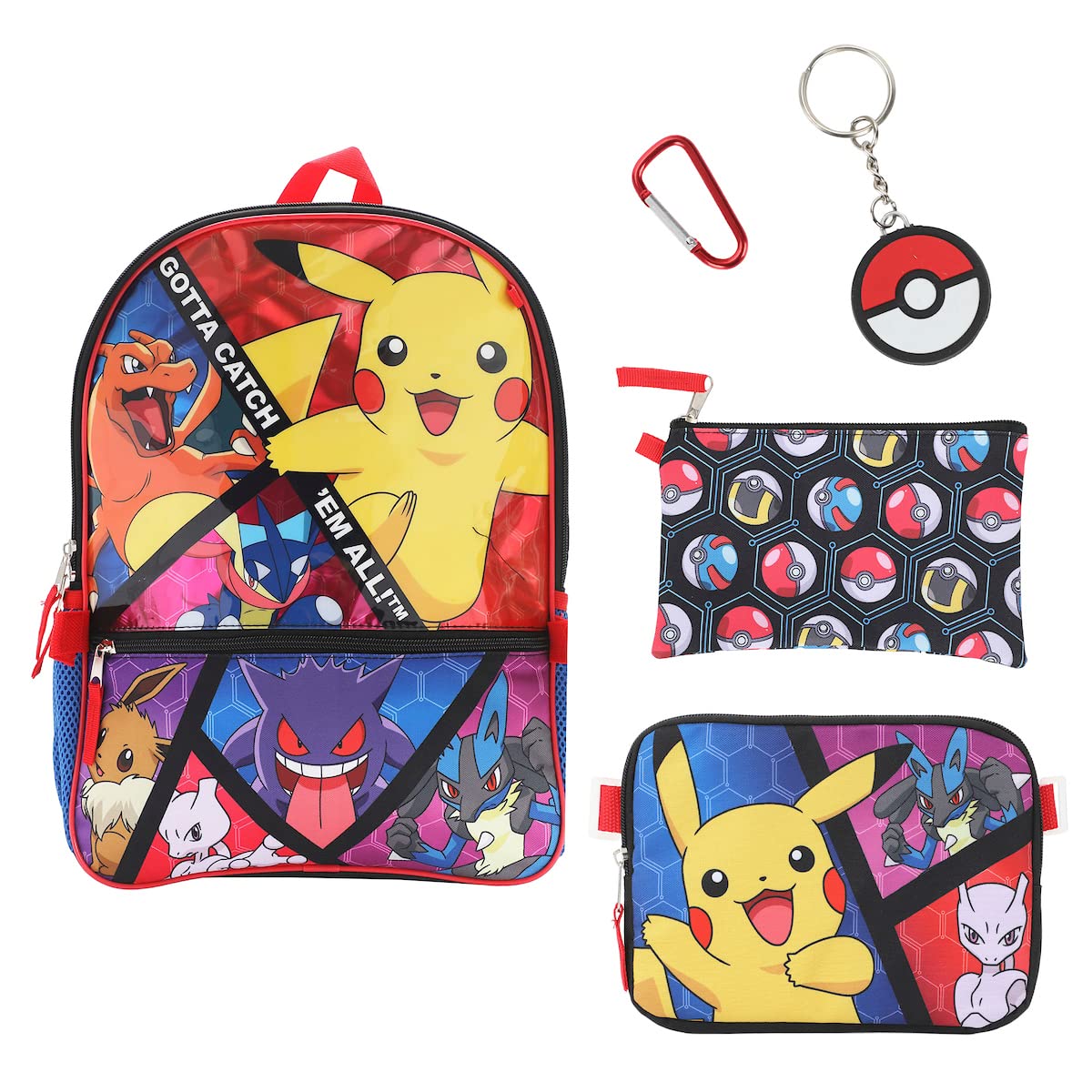 Foto 2 pulgar | Set de Mochilas Bioworld Pokemon Trainer Gotta Catch 'em All - Venta Internacional