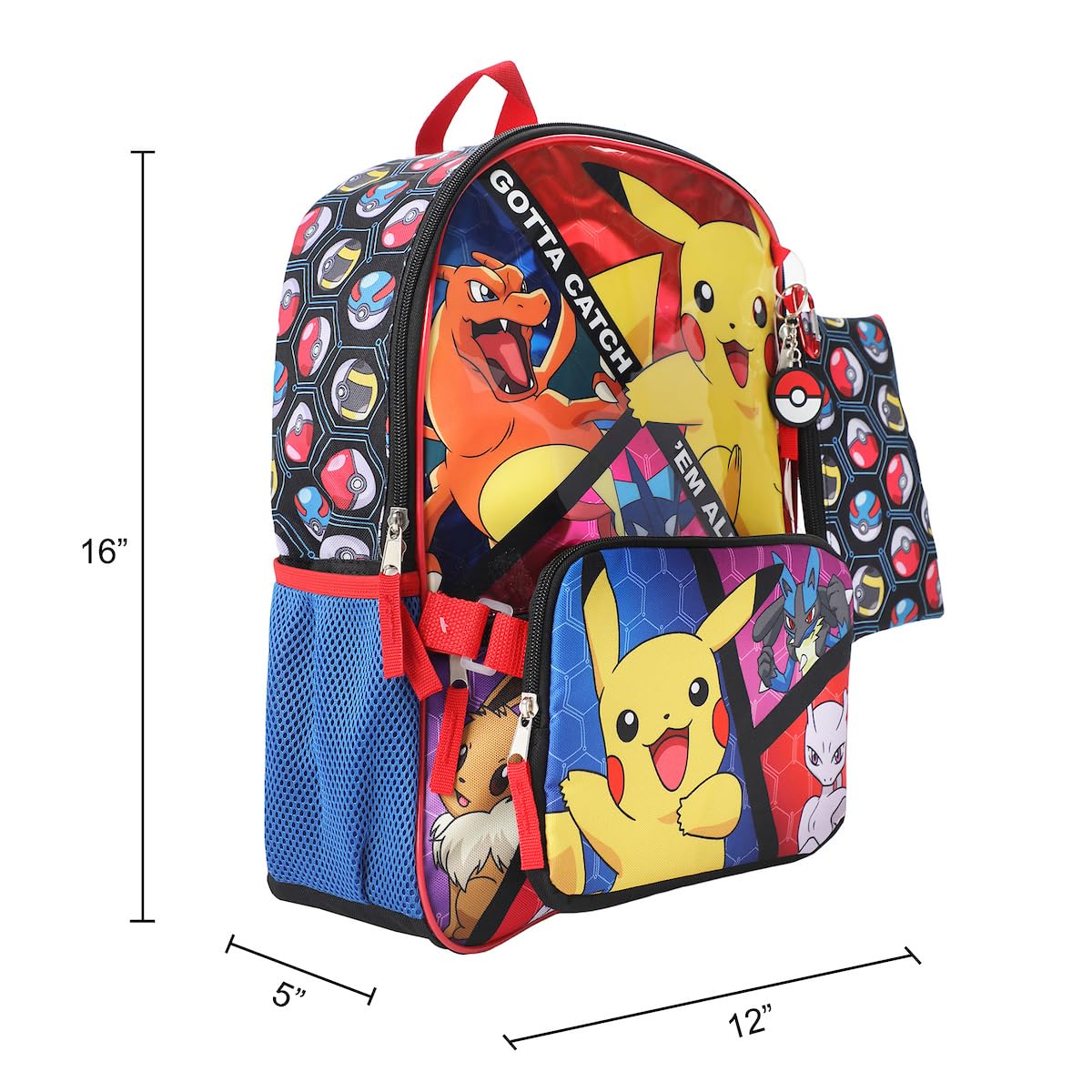 Foto 7 pulgar | Set de Mochilas Bioworld Pokemon Trainer Gotta Catch 'em All - Venta Internacional