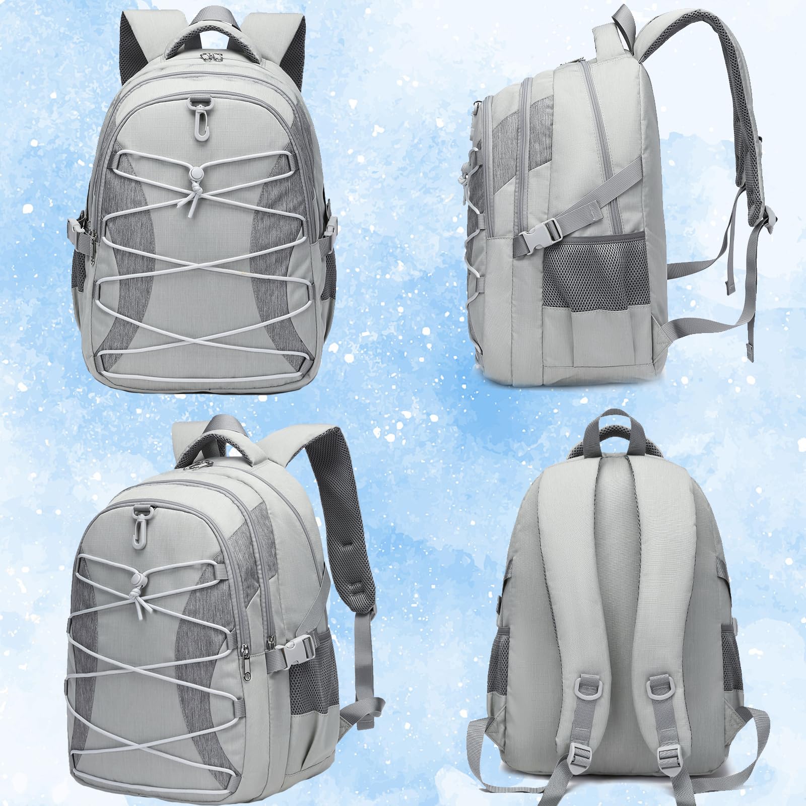 Foto 3 | Mochila Escolar Bluefairy Gris - Venta Internacional