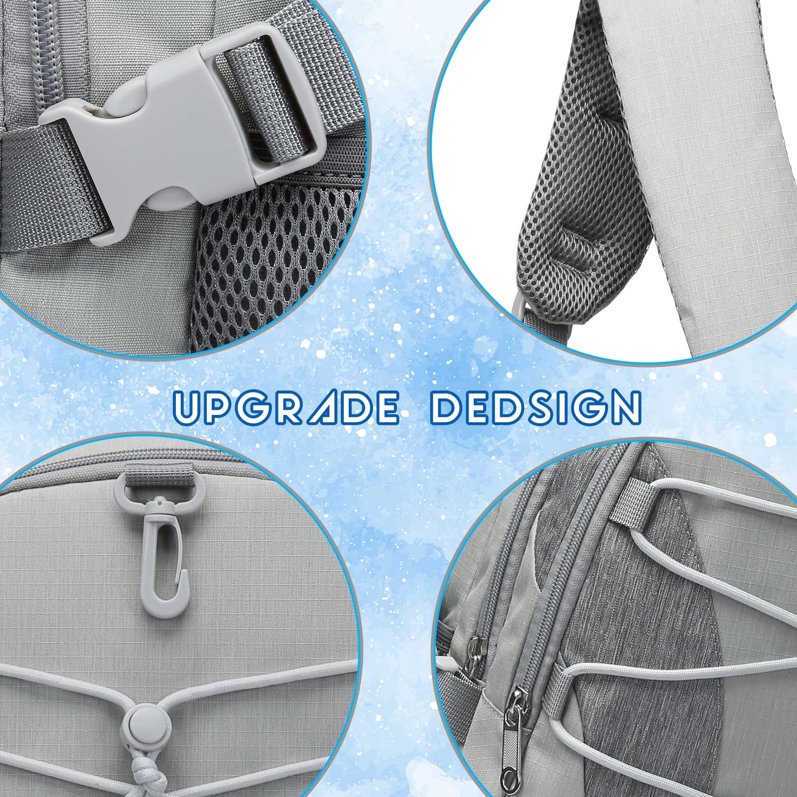 Foto 4 | Mochila Escolar Bluefairy Gris - Venta Internacional