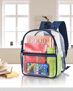 Foto 7 | Mochila Paxiland Clear Stadium Homologada 30x30x15 Cm Azul Marino - Venta Internacional