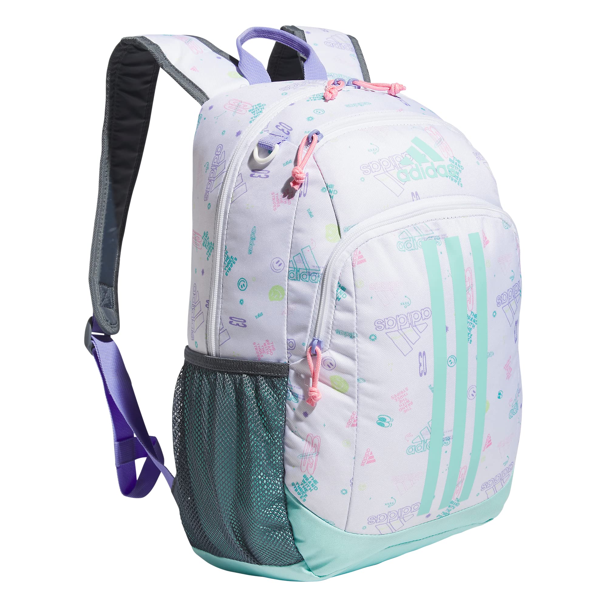 Foto 2 pulgar | Mochila Adidas Creator 2 Icon Brand Love White/Flash Aqua - Venta Internacional