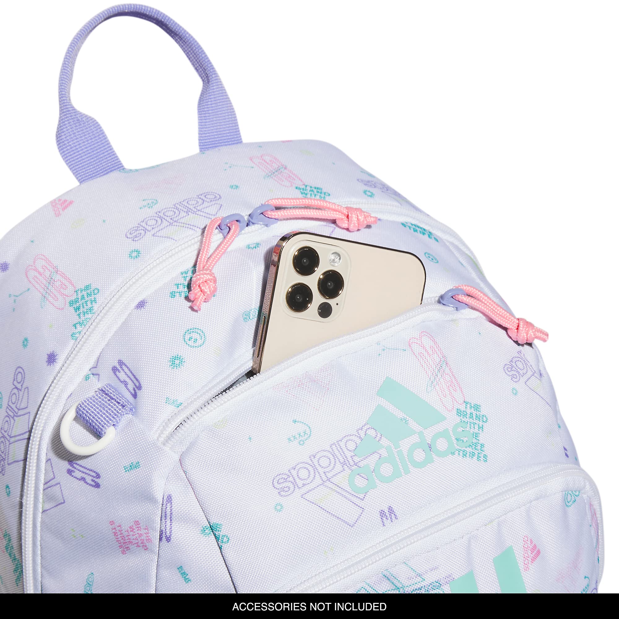 Foto 4 pulgar | Mochila Adidas Creator 2 Icon Brand Love White/Flash Aqua - Venta Internacional