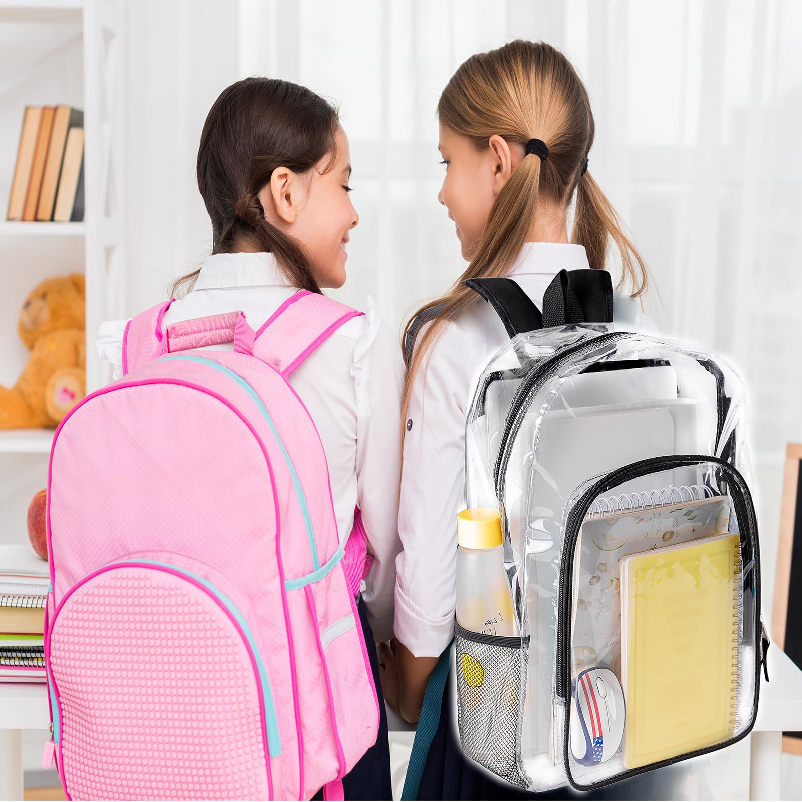 Foto 3 | Mochila Fomaris Transparente con Detalles Negros - Venta Internacional