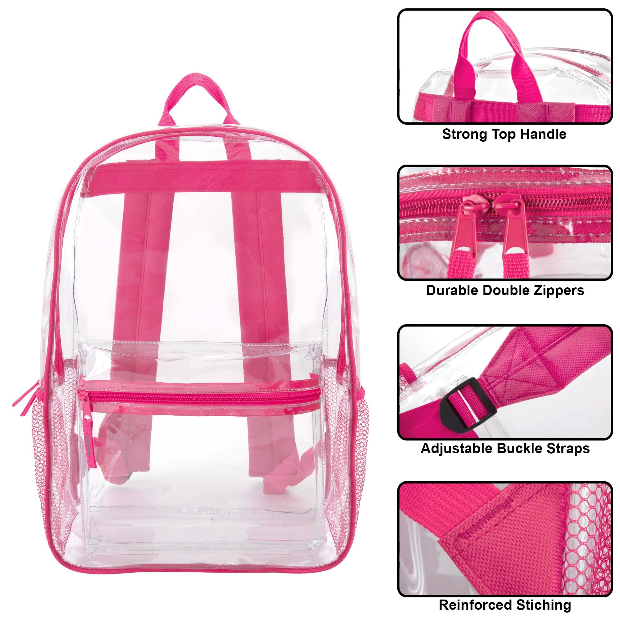 Foto 3 pulgar | Mochila Transparente Trail Maker Transparente Para Niños Rosa - Venta Internacional