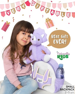 Foto 2 | Mochila Naturally Kids con Forma De Triceratops Morada - Venta Internacional
