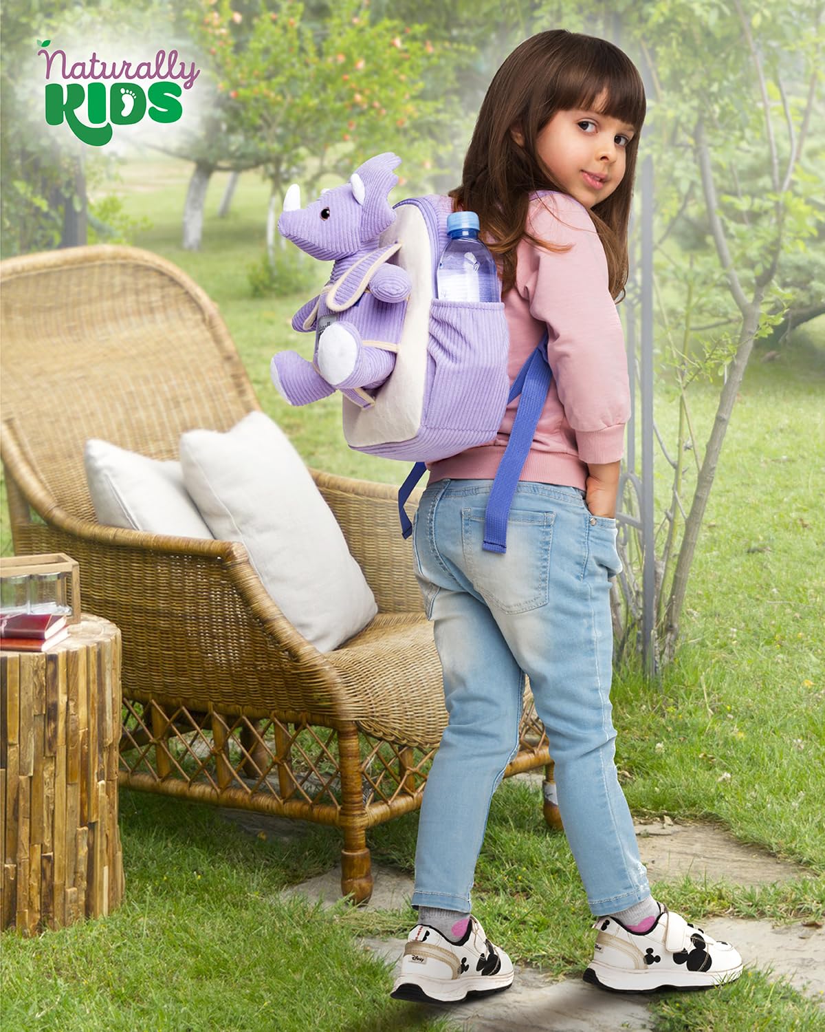 Foto 4 pulgar | Mochila Naturally Kids con Forma De Triceratops Morada - Venta Internacional