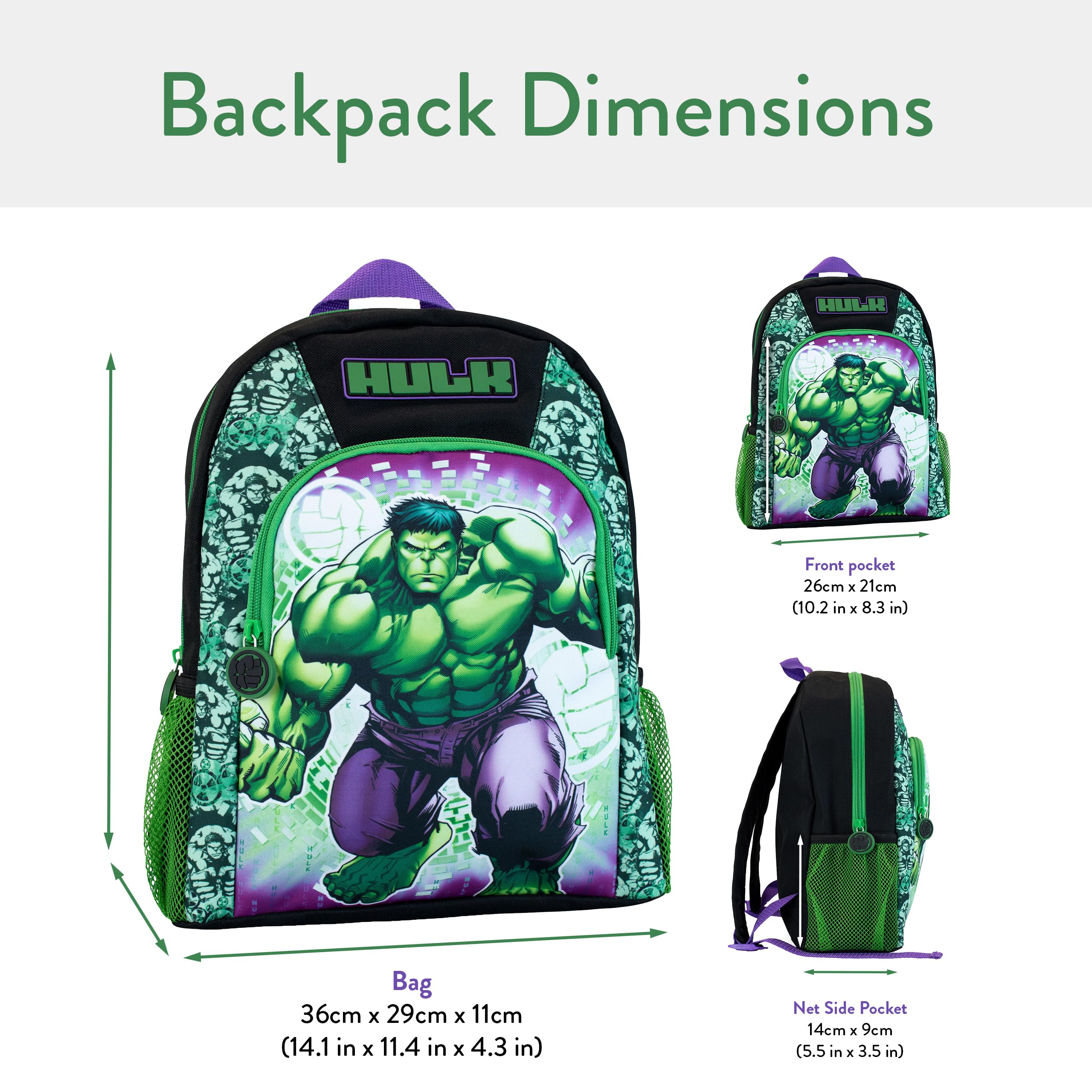 Foto 4 pulgar | Mochila Marvel Kids El Increíble Hulk - Venta Internacional