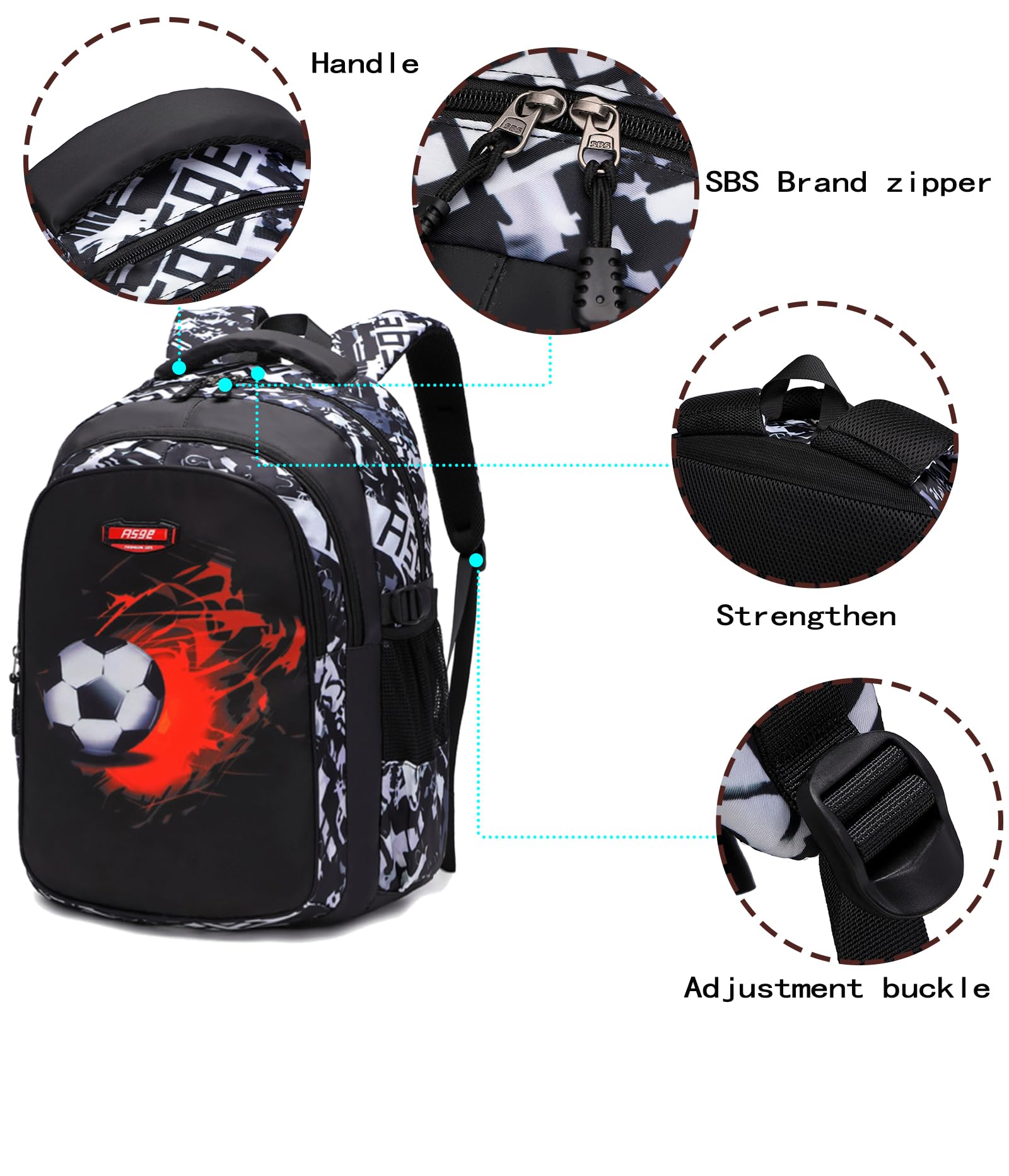 Foto 5 pulgar | Mochila Asge Camo Gris para Niños - Ideal para la Escuela Secundaria