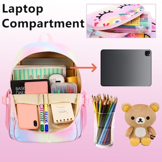 Foto 4 | Mochila Btoop Para Niños Y Niñas Escuela Unicornio Preescolar Jardín De Infantes - Venta Internacional