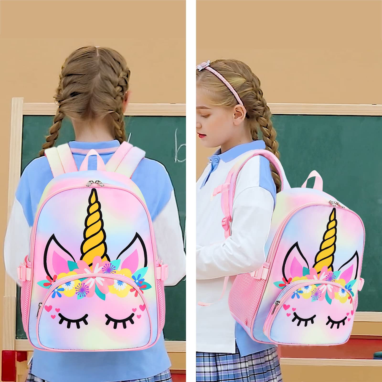 Foto 7 pulgar | Mochila Btoop Para Niños Y Niñas Escuela Unicornio Preescolar Jardín De Infantes - Venta Internacional