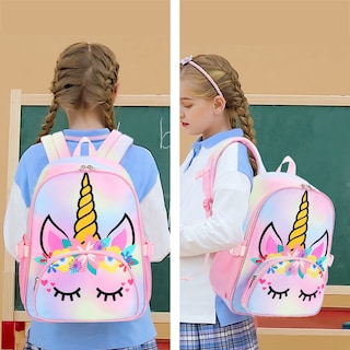 Foto 6 | Mochila Btoop Para Niños Y Niñas Escuela Unicornio Preescolar Jardín De Infantes - Venta Internacional