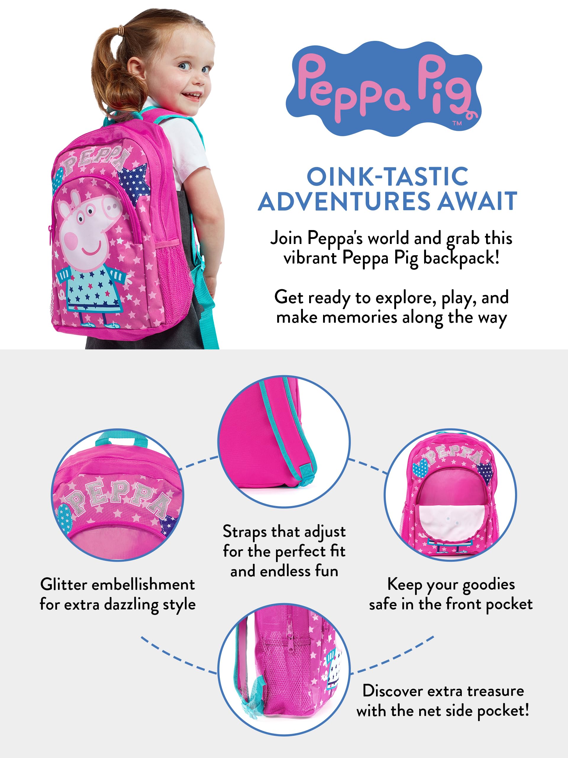 Foto 6 | Mochila Peppa Pig Para Niñas - Venta Internacional