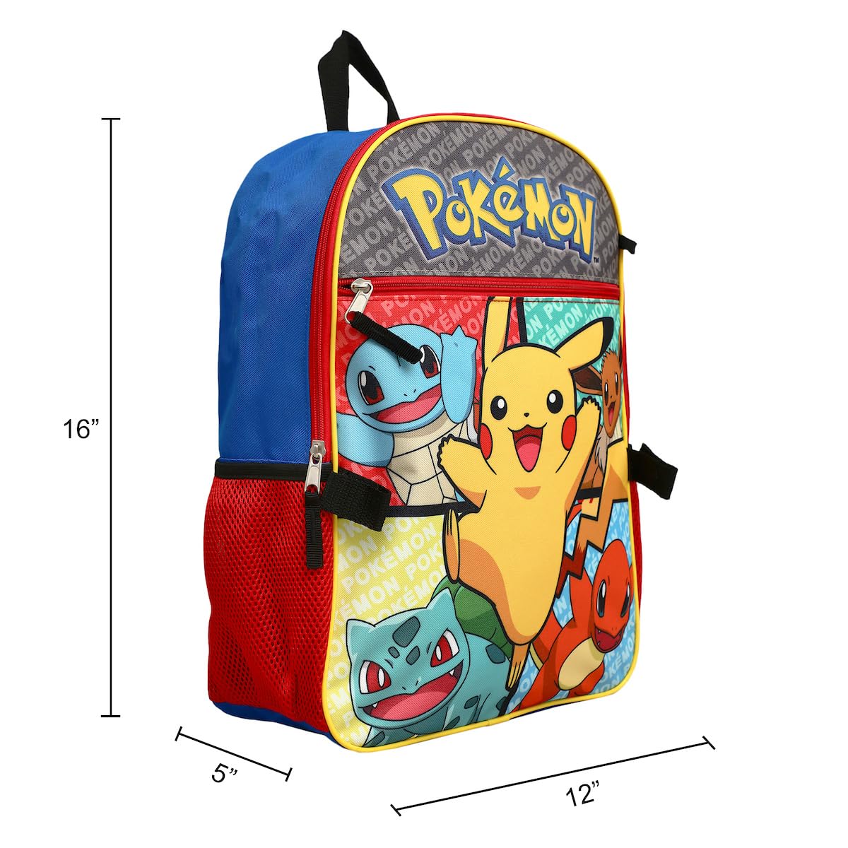 Foto 5 | Set de Mochilas Bioworld Pokémon Starter Characters 5 Piezas - Venta Internacional