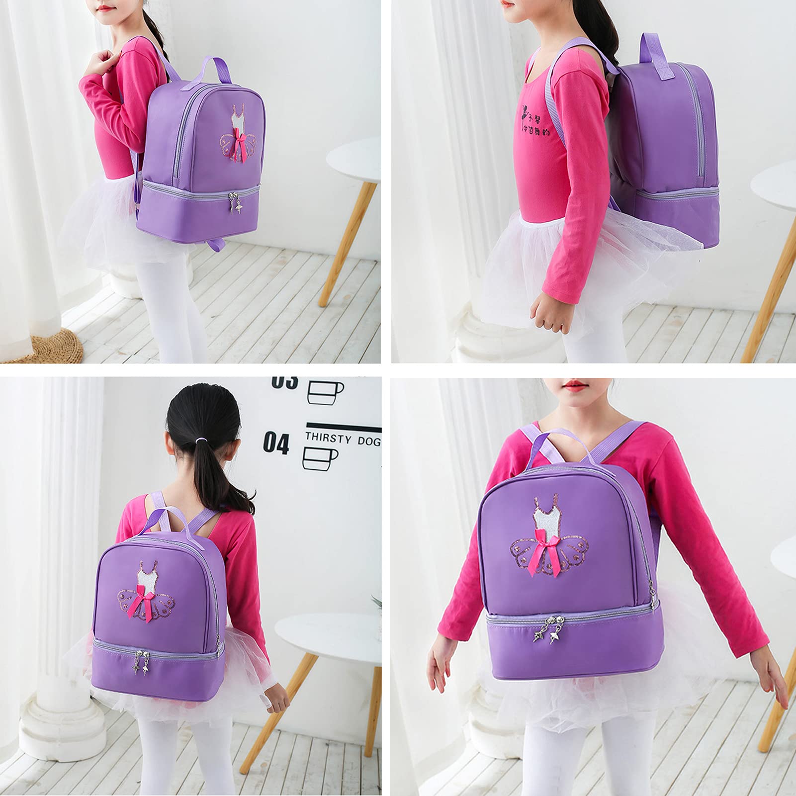 Foto 4 pulgar | Mochila Yitengteng Ballet Dance Morada - Venta Internacional