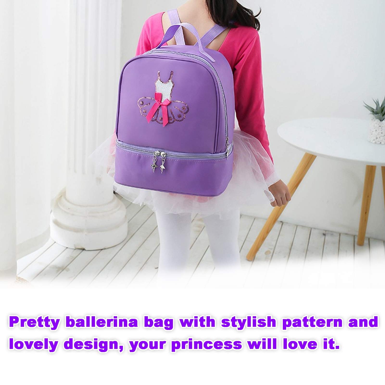 Foto 5 | Mochila Yitengteng Ballet Dance Morada - Venta Internacional