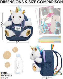 Foto 6 | Mochila Naturally Kids Unicorn con Peluche para Niños de 3 Años - Venta Internacional