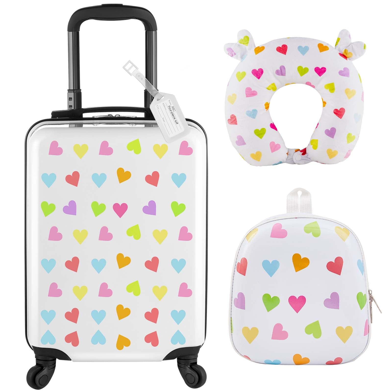 Set de Equipaje Sanwuta Heart 4 Piezas para Niñas 51 cm con Mochila - Venta Internacional