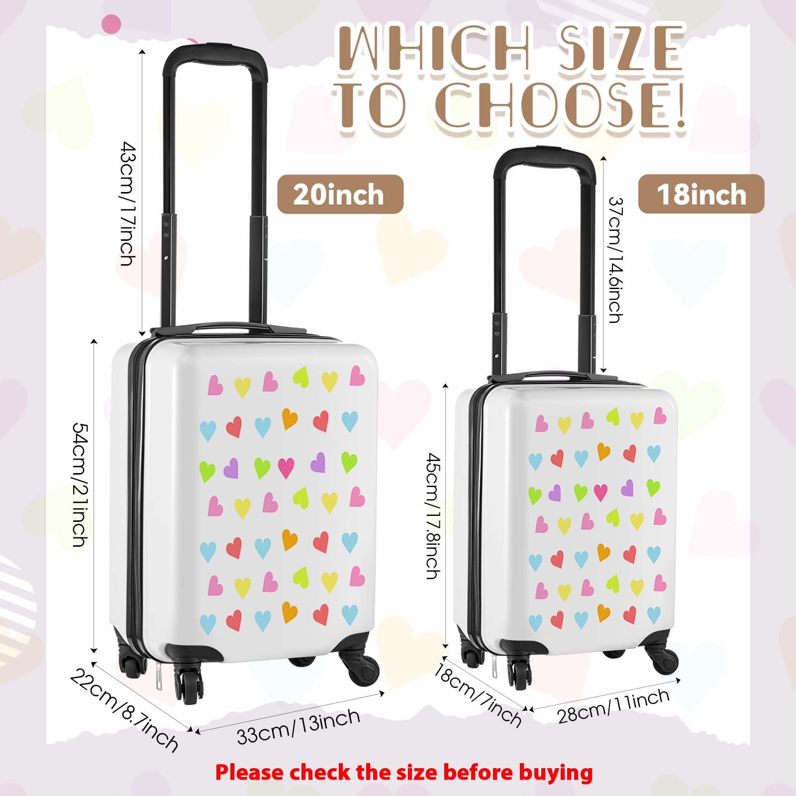 Foto 4 pulgar | Set de Equipaje Sanwuta Heart 4 Piezas para Niñas 51 cm con Mochila - Venta Internacional