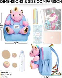 Foto 6 | Mochila de Unicornio Rosa con Peluche Desmontable para Niños de 5 a 7 Años