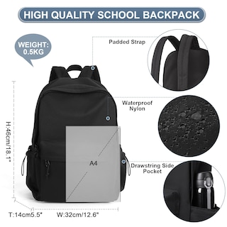 Foto 3 | Mochila Pauback Negra Impermeable - Venta Internacional