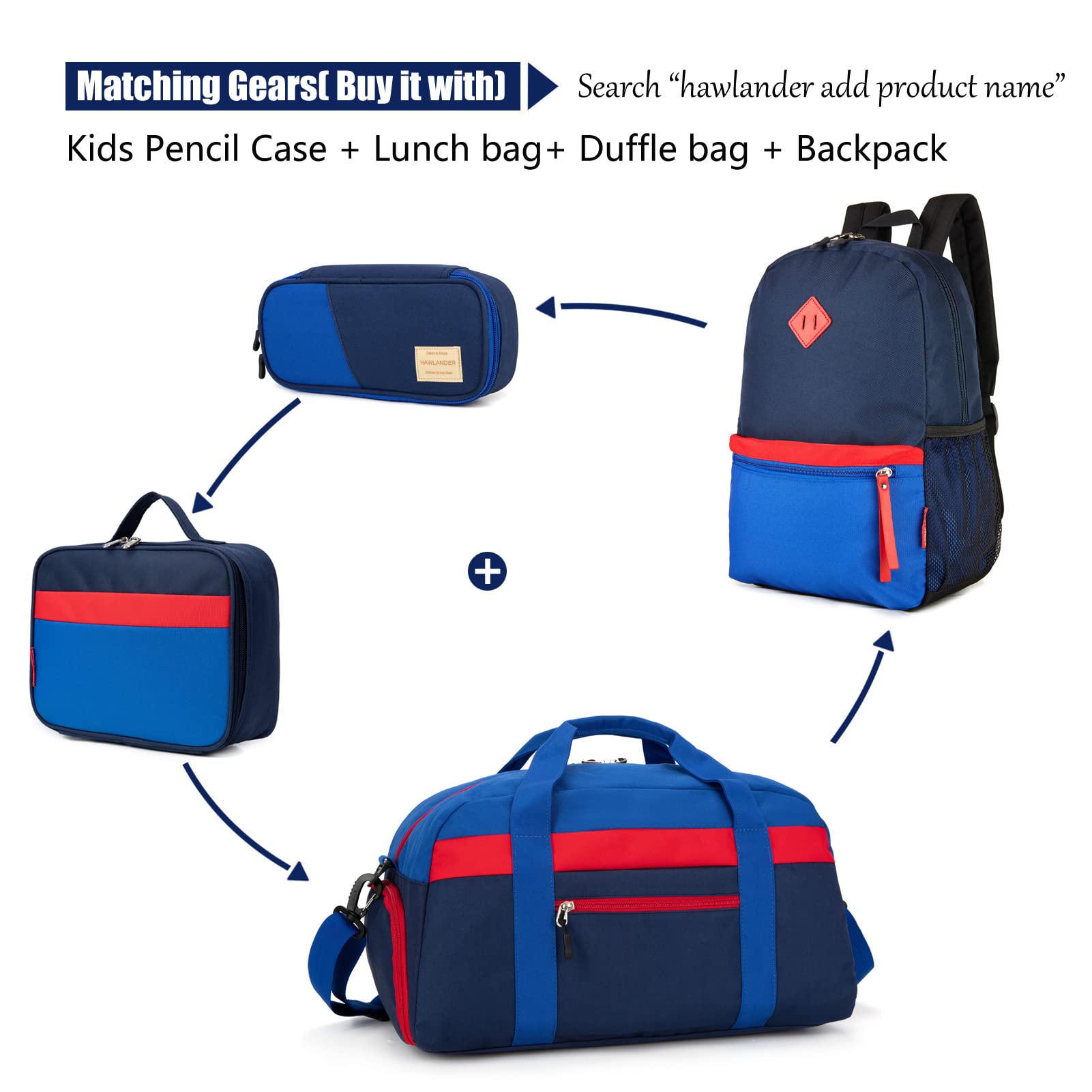 Foto 6 | Mochila HawLander Little Kids 16 L Azul Marino para Niños - Venta Internacional