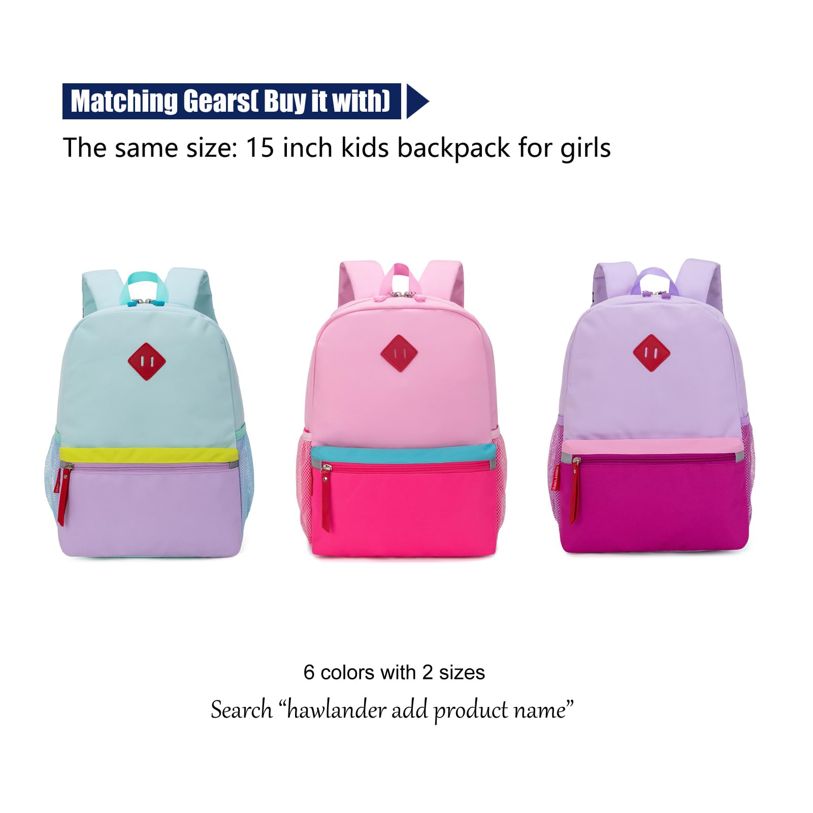 Foto 7 | Mochila HawLander Little Kids 16 L Azul Marino para Niños - Venta Internacional