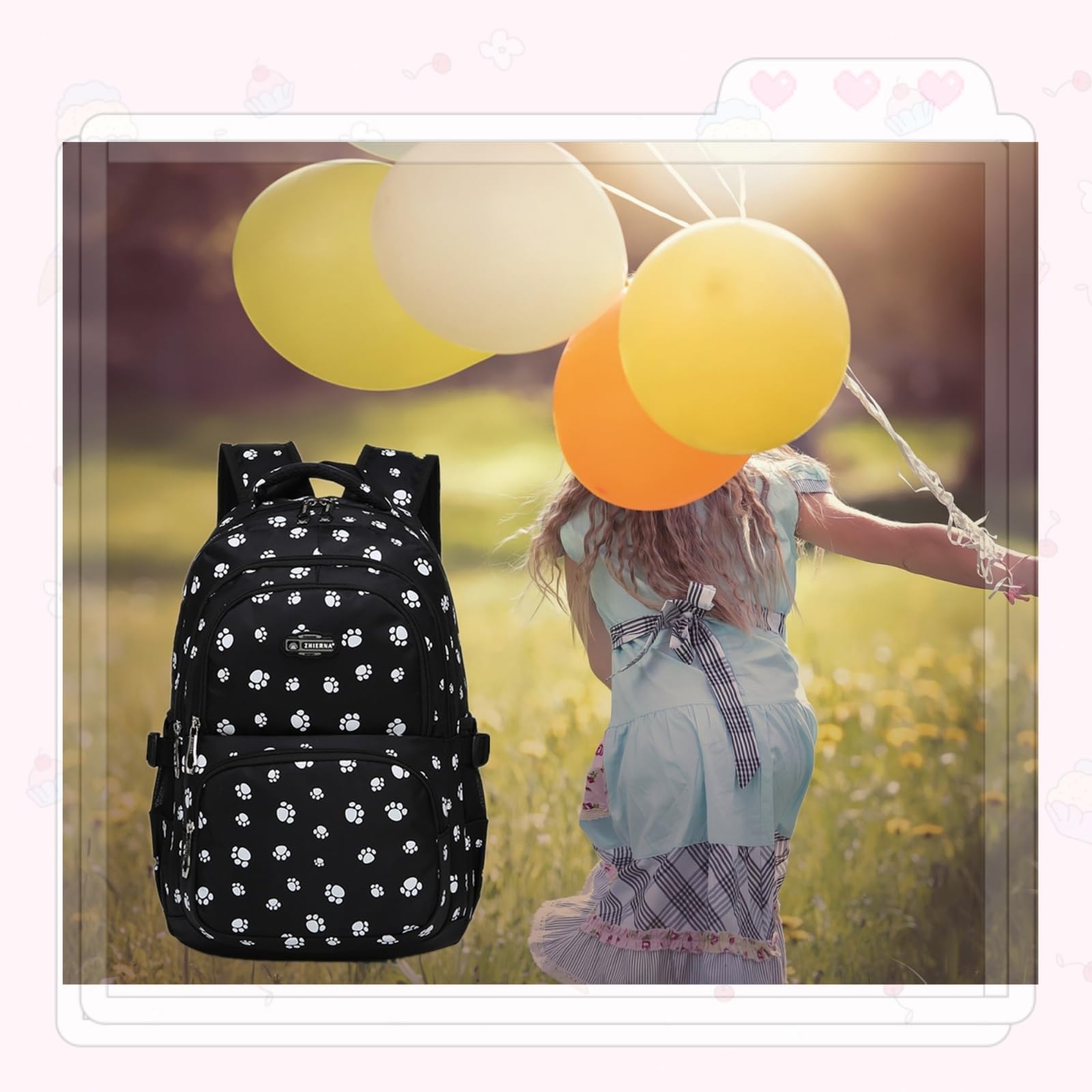 Foto 4 pulgar | Mochila Vidoscla con Estampado de Patas de Perro - Venta Internacional
