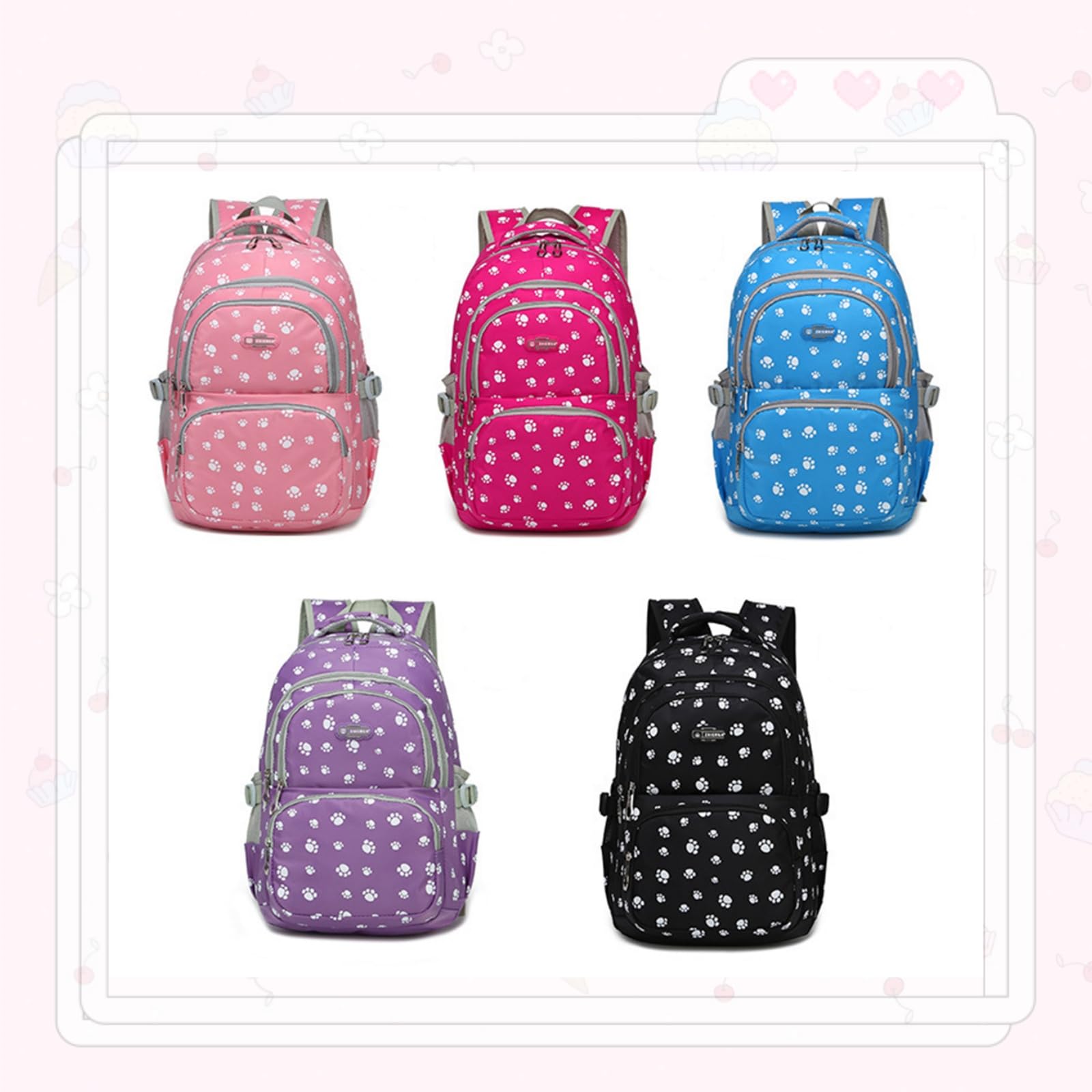 Foto 8 pulgar | Mochila Vidoscla con Estampado de Patas de Perro - Venta Internacional