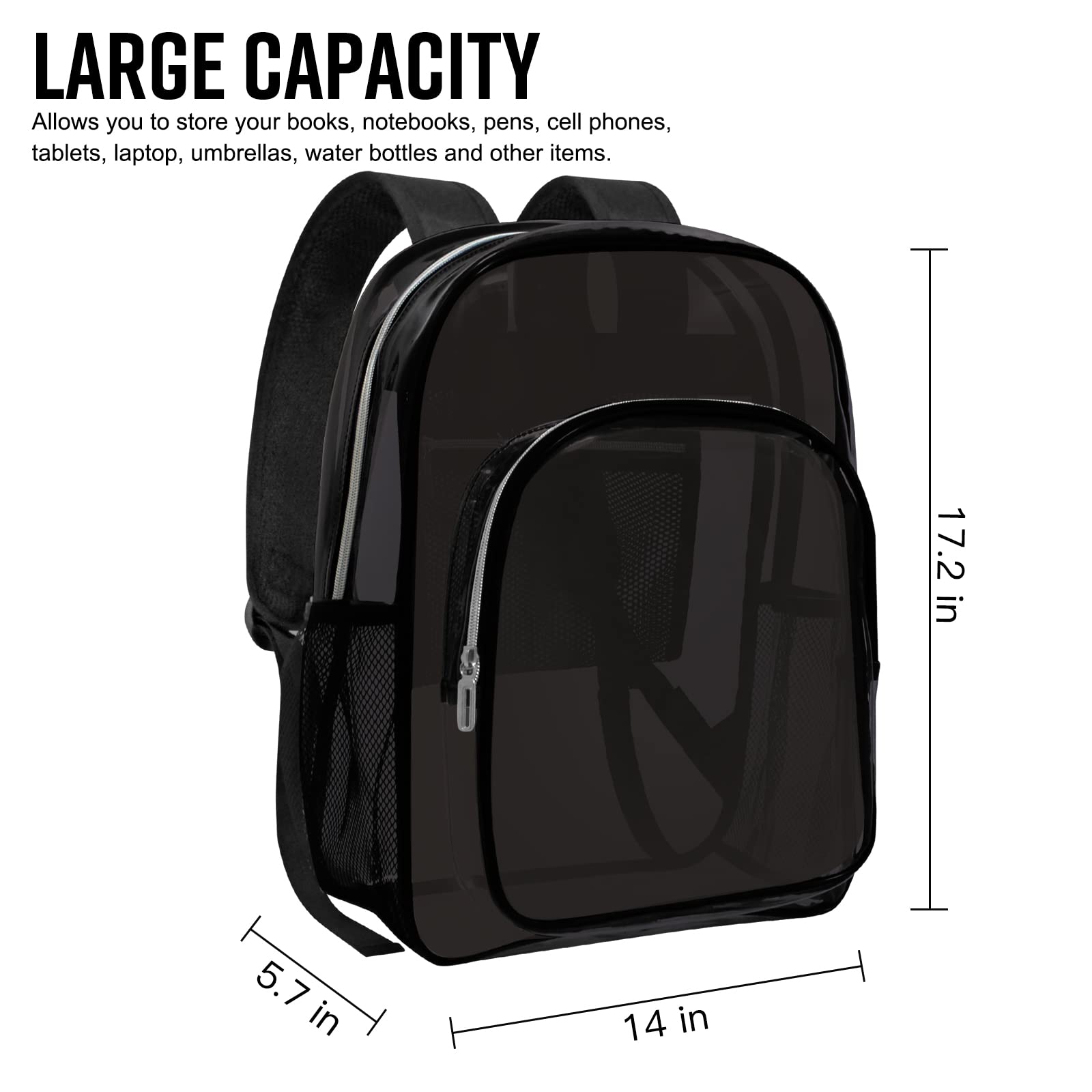 Foto 4 pulgar | Mochila Heeya De Pvc color Negra - Venta Internacional