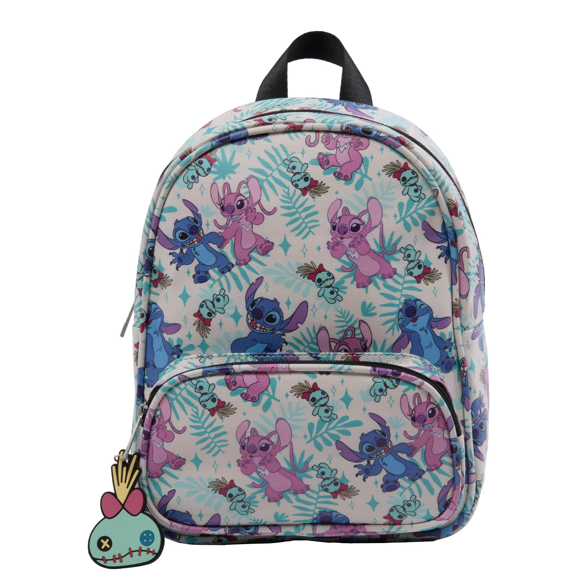 Minimochila de piel sintética con estampado de Stitch & Angel de Disney - Venta Internacional