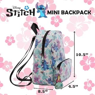 Foto 5 | Minimochila de piel sintética con estampado de Stitch & Angel de Disney - Venta Internacional