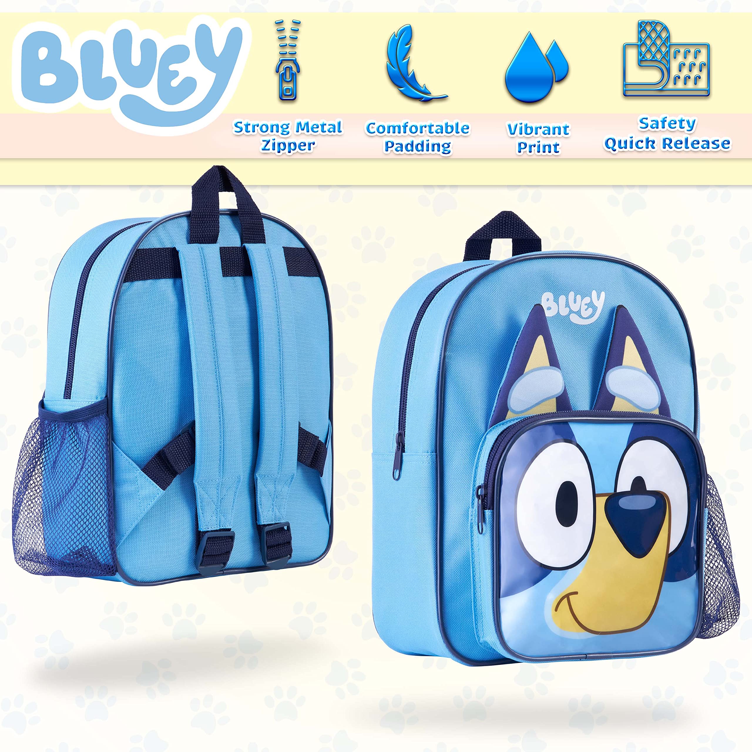 Foto 4 pulgar | Mochila Bluey Kids con Interior Espacioso y Bolsillos Laterales de Malla - Venta Internacional