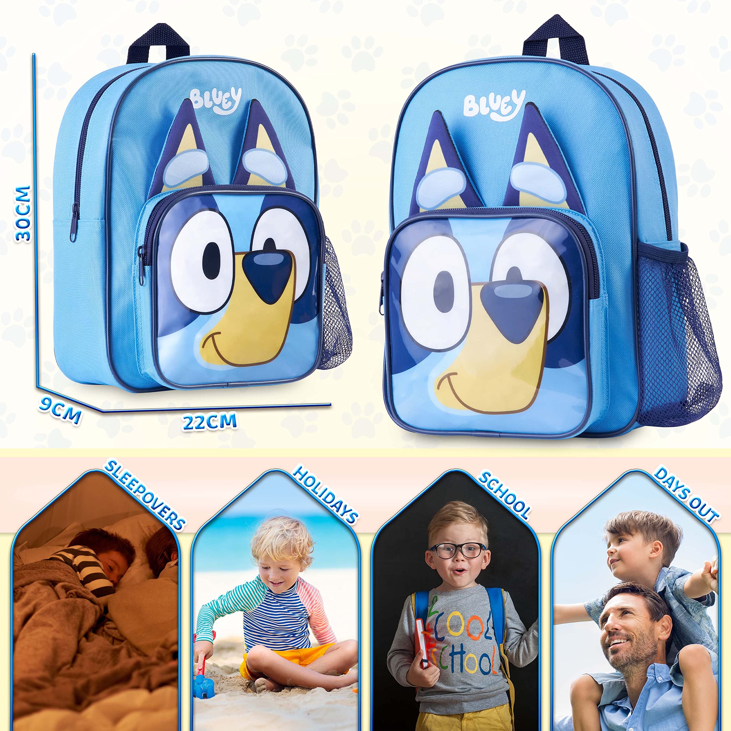 Foto 5 pulgar | Mochila Bluey Kids con Interior Espacioso y Bolsillos Laterales de Malla - Venta Internacional