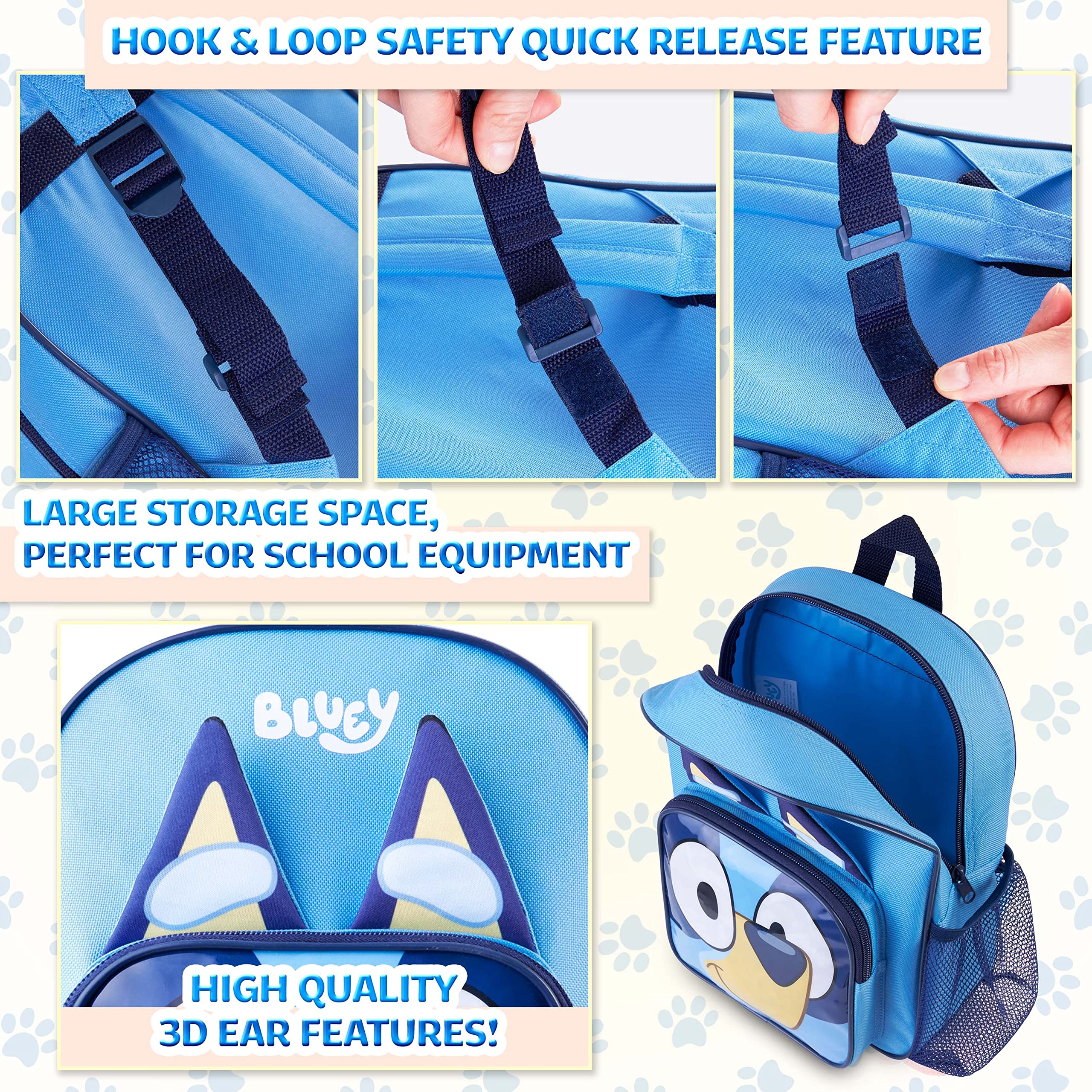 Foto 6 | Mochila Bluey Kids con Interior Espacioso y Bolsillos Laterales de Malla - Venta Internacional