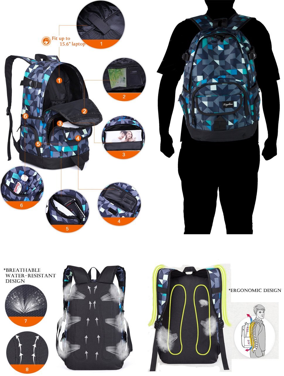 Foto 8 pulgar | Mochila Rickyh Style Ligera e Impermeable para Niños - Venta Internacional