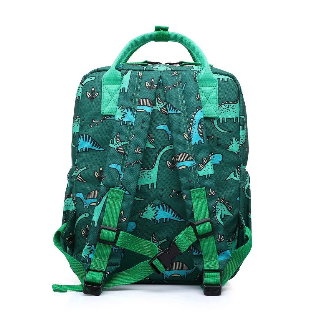 Foto 5 | Bonita Mochila Verde Diseño de Dinosaurios 12 Pulgadas - Venta Internacional