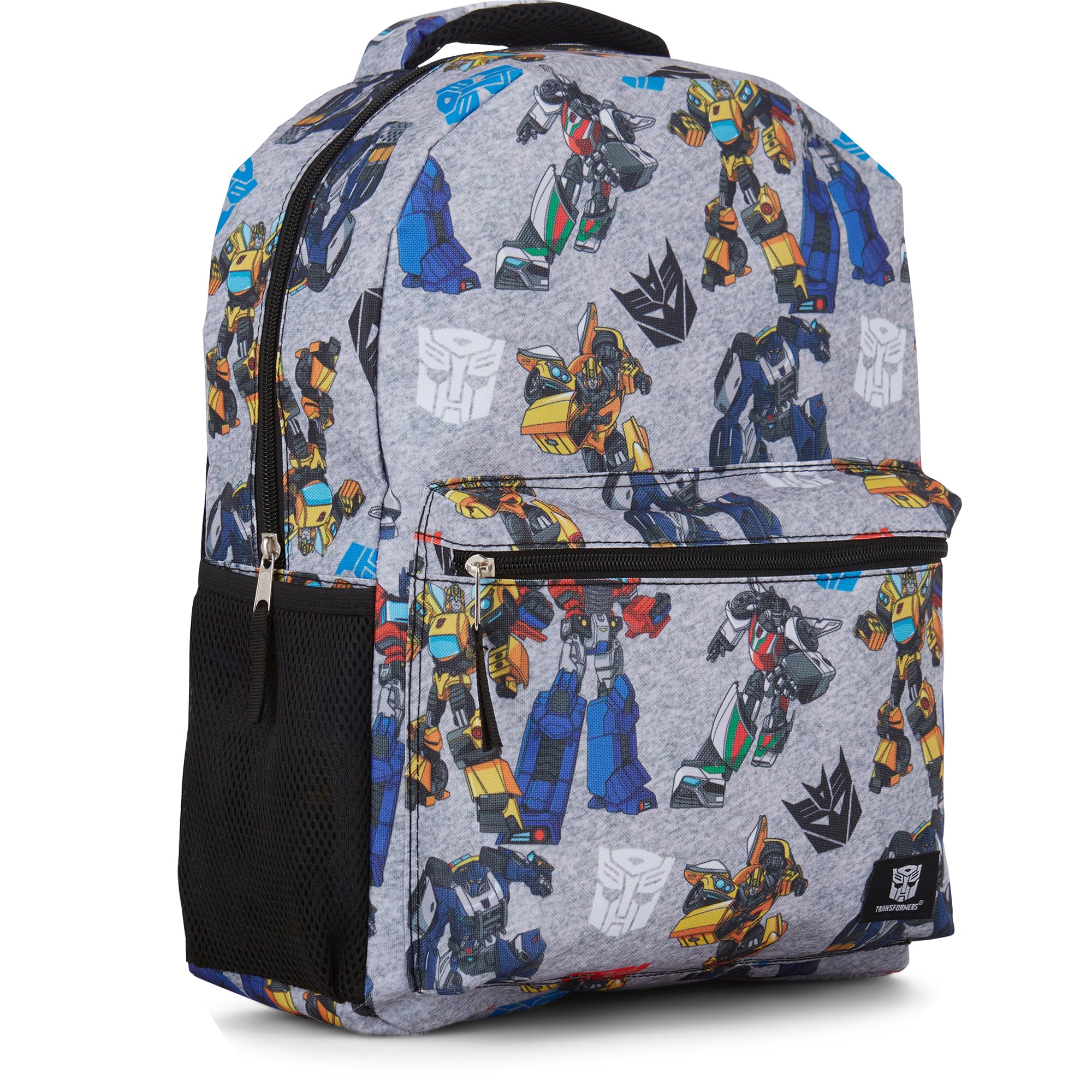 Mochila Transformers Optimus Prime Con Estampado Integral Gris - Venta Internacional
