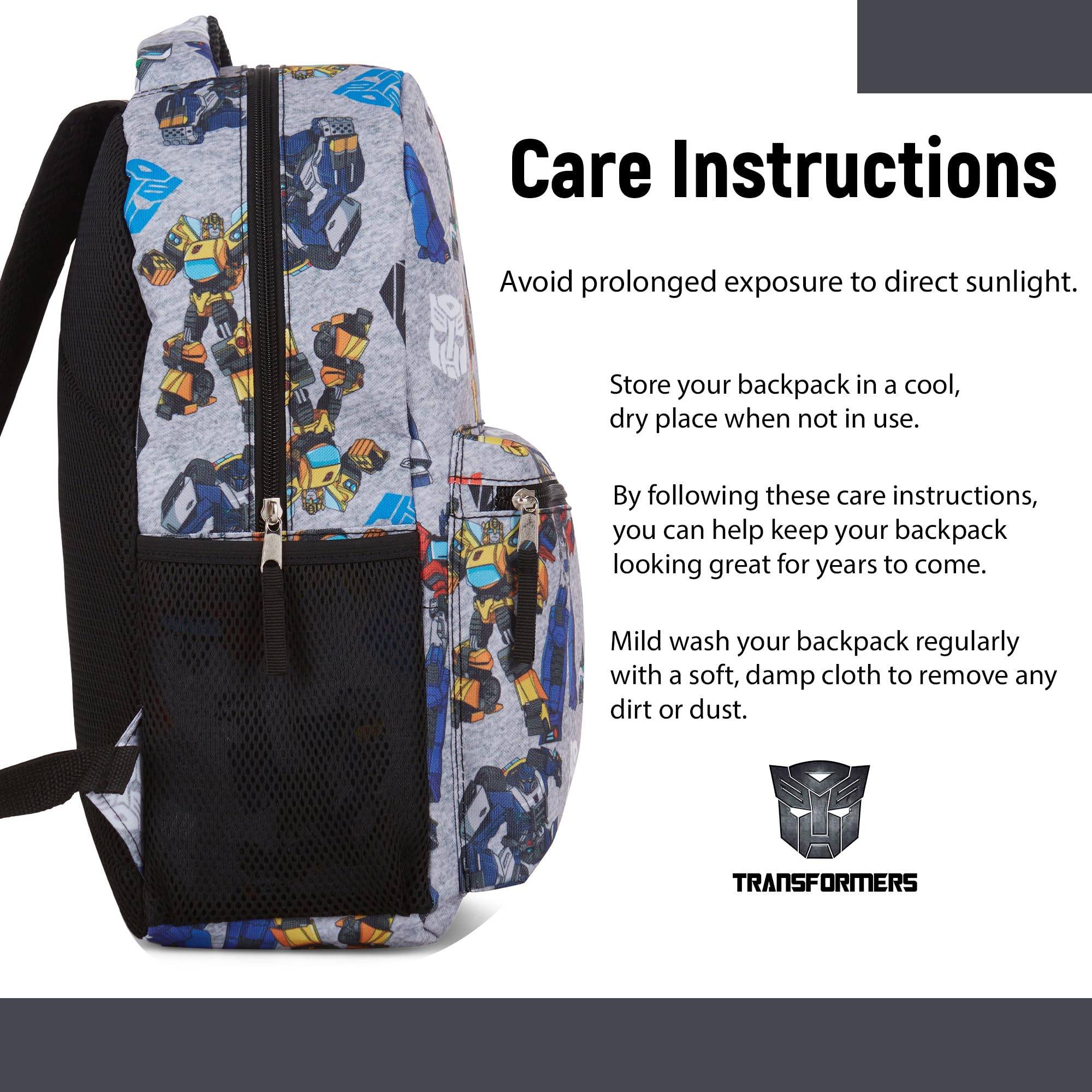 Foto 5 | Mochila Transformers Optimus Prime Con Estampado Integral Gris - Venta Internacional