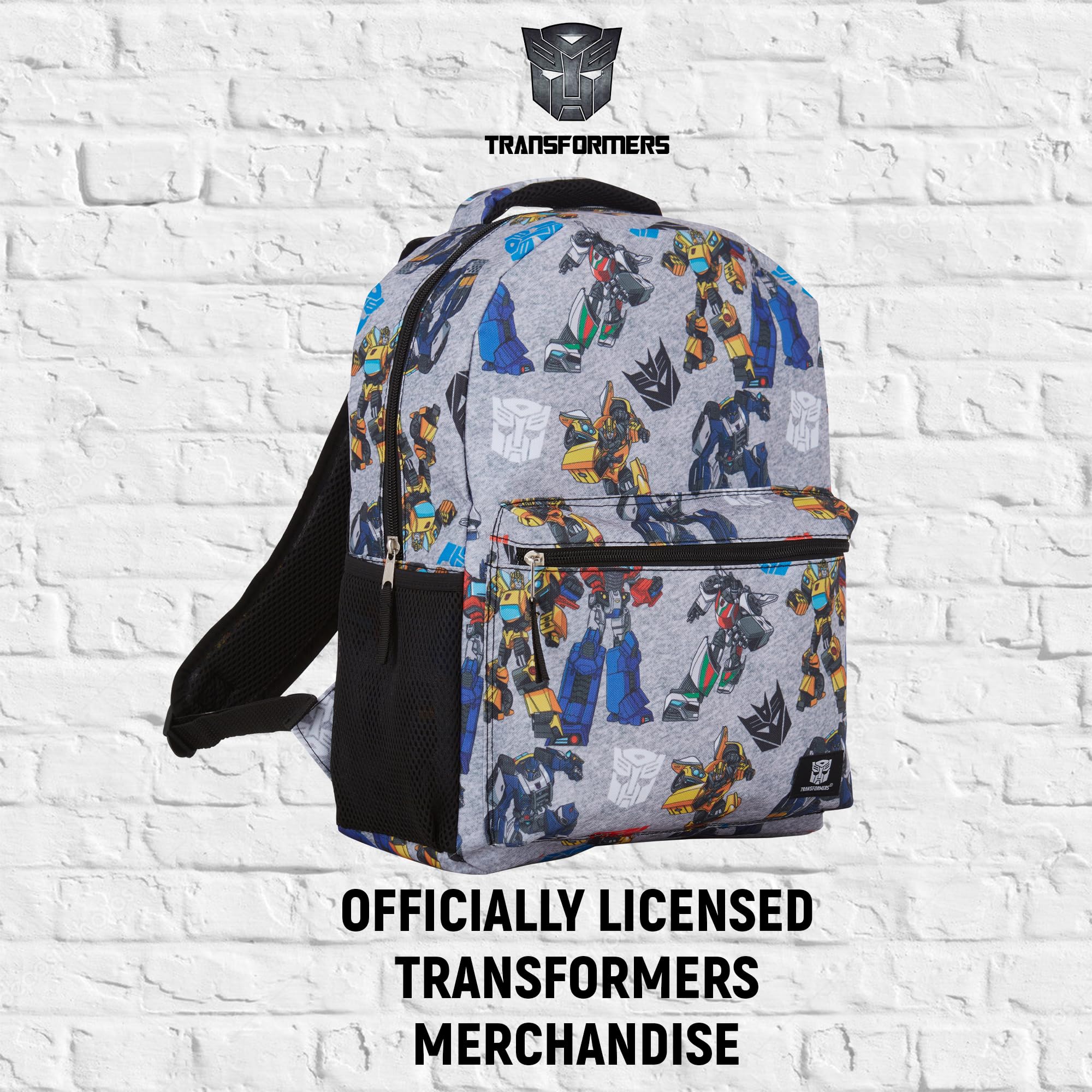 Foto 7 pulgar | Mochila Transformers Optimus Prime Con Estampado Integral Gris - Venta Internacional