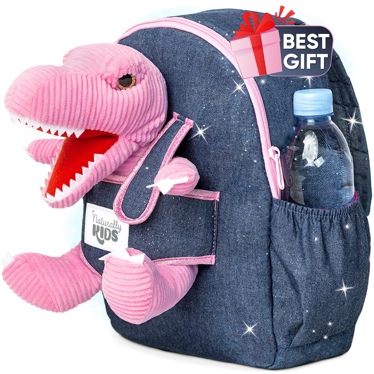 Foto 2 pulgar | Mochila Naturally Kids con Diseño de Dinosaurio Rosa 4 a 8 Años - Venta Internacional