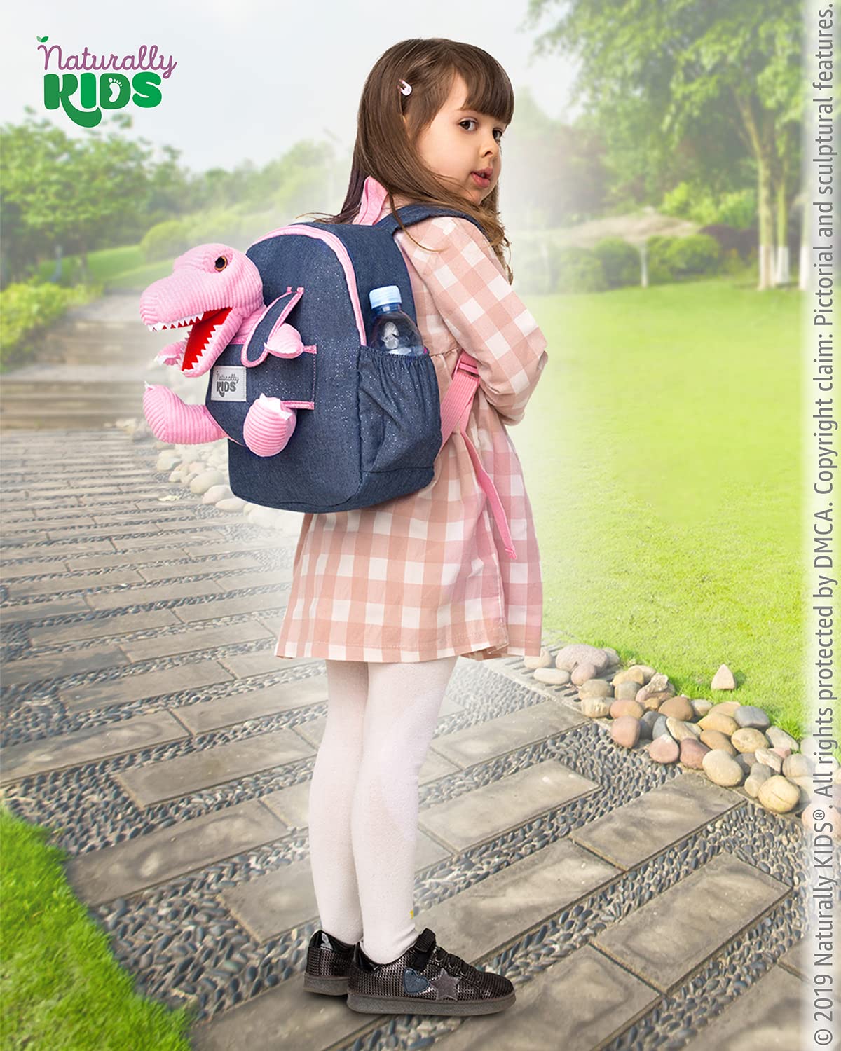 Foto 5 pulgar | Mochila Naturally Kids con Diseño de Dinosaurio Rosa 4 a 8 Años - Venta Internacional