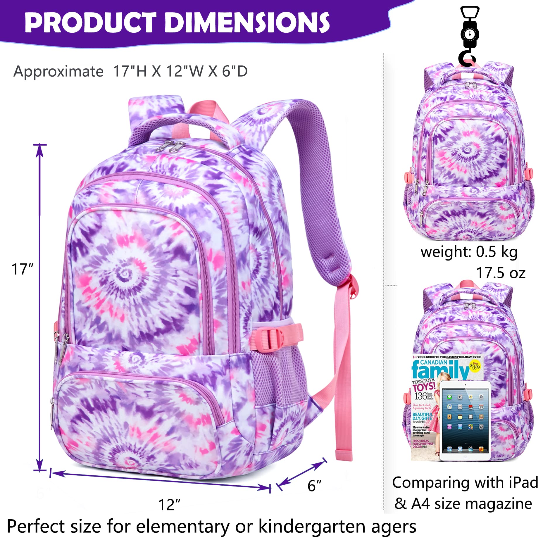 Foto 3 pulgar | Mochila Bluefairy Kids de Escuela Primaria de 8 A 10 Años - Venta Internacional